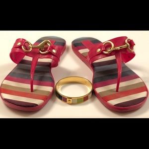 Coach Thong Sandal w/Matching Coach Bangle